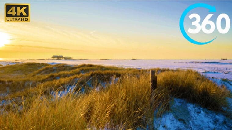 VR 360° Beach Walking With Atmospheric Music