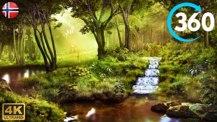 VR Atmospheric - Gentle Waterfall