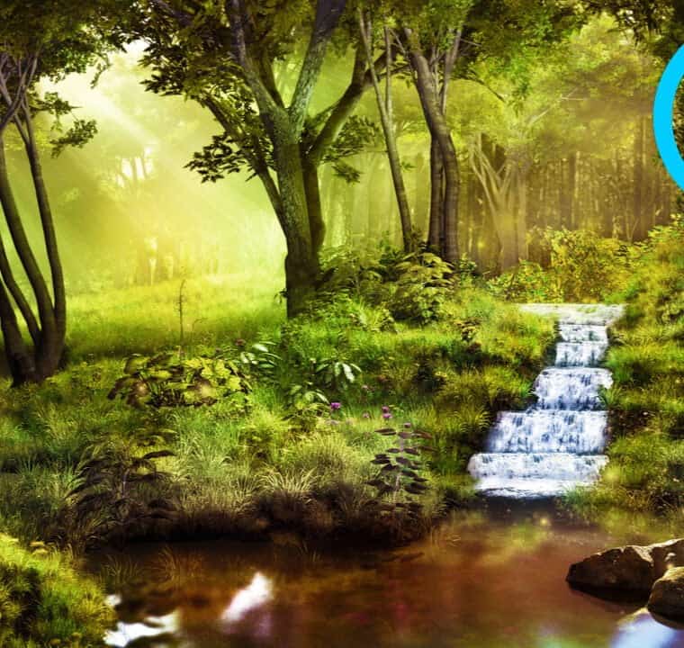 VR Atmospheric - Gentle Waterfall